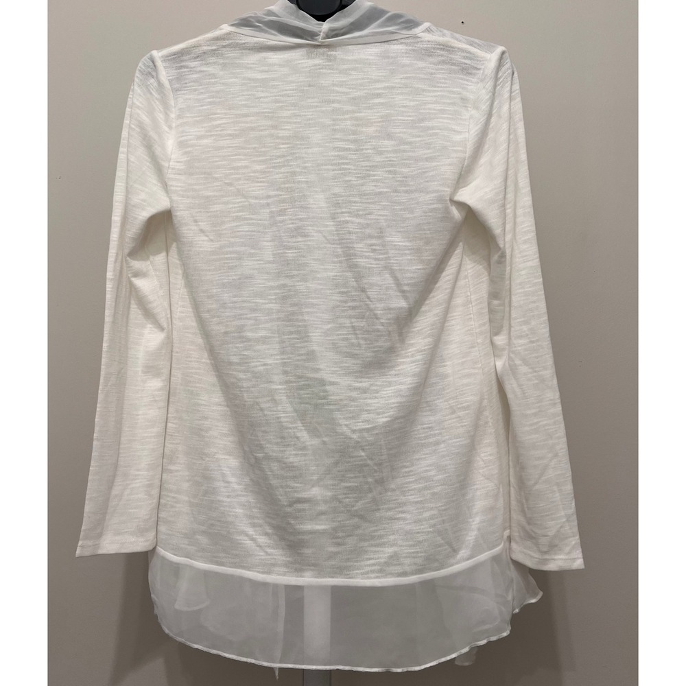 Semi sheer open cardigan with lightweight chiffon trim. Small, new condition - Picture 4 of 6